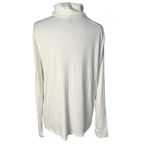 GAP Womens Essential Rib Off White Turtleneck Pullover Long Sleeve Top XXL - Picture 5 of 8